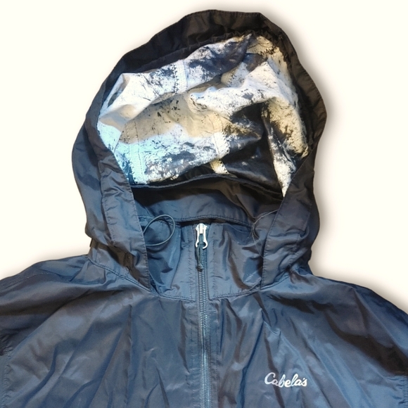CABELAS - Dark Navy / Black Windbreaker Size M - Picture 3 of 4